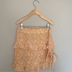 Princess Polly Yellow Floral Skirt